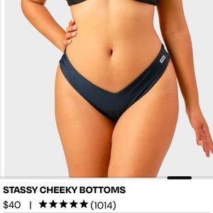 Blackbough Swim Black Stassy Cheeky Bikini Bottoms
